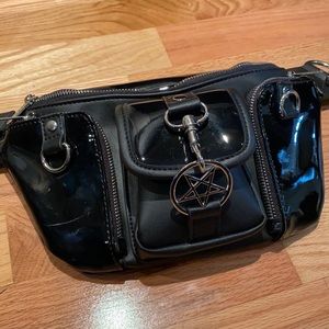Kill star pentagram pleather Fanny pack waist bag